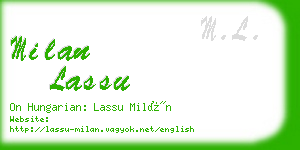 milan lassu business card